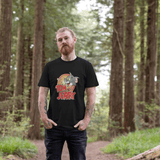 Tom and Jerry Official Vintage Logo Black Graphic T-Shirt