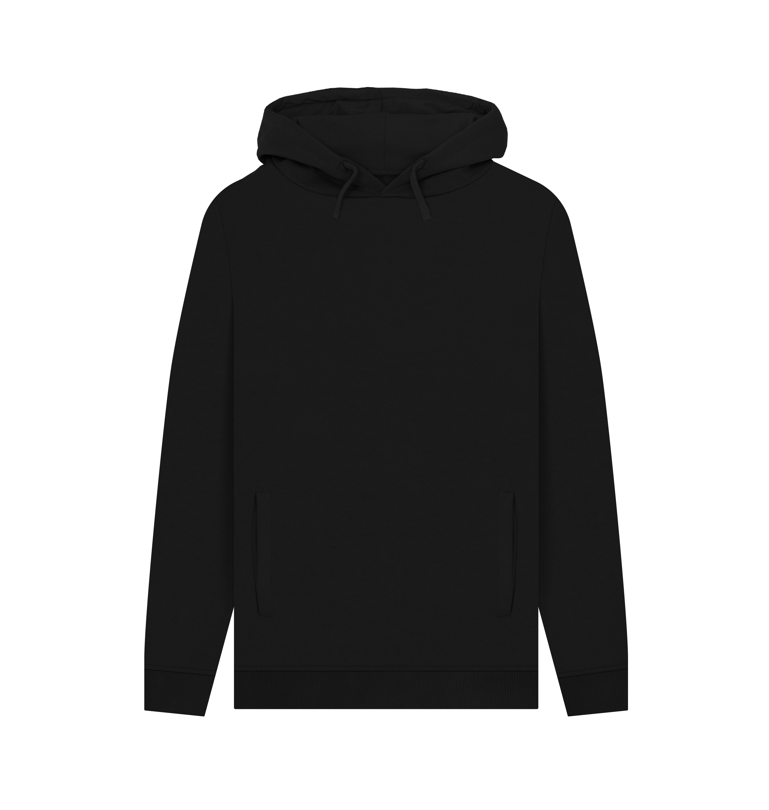 Black Printed Hoody Front