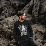 Elf Im Actually Human Black Sweatshirt