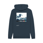 Navy Printed Hoody