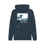 Navy Printed Hoody