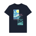 Navy Blue Printed T-shirt Front