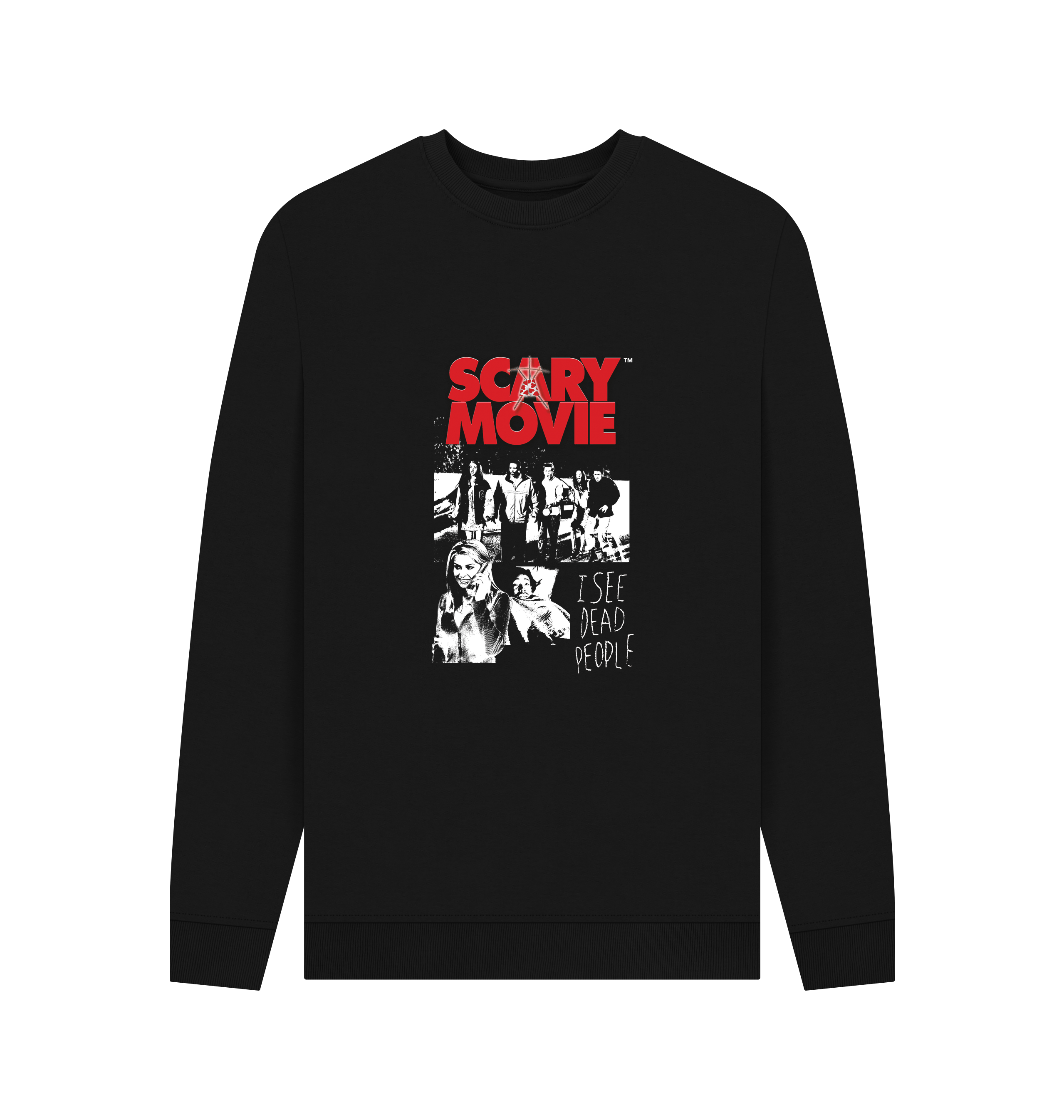Black Printed Sweater