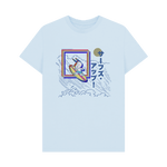 Sky Blue Printed T-shirt Front