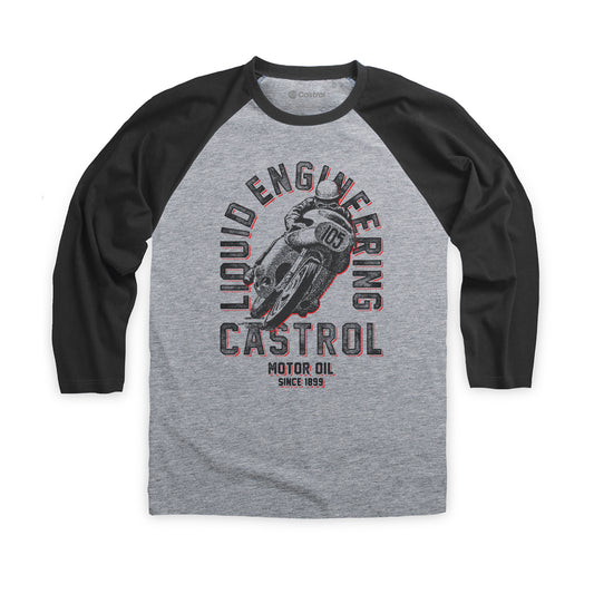 Castrol Liquid Engineering Baseball T-shirt