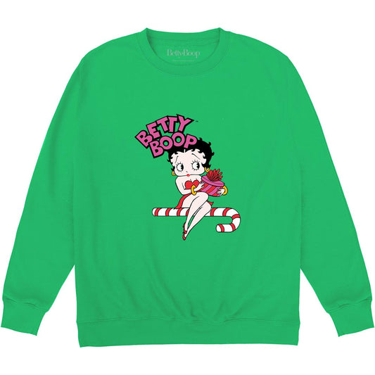 Betty Boop Candy Cane Sweatshirt