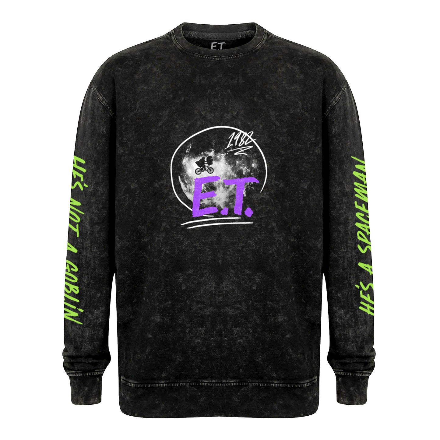 E.T. Kiss Acid Wash Sweatshirt