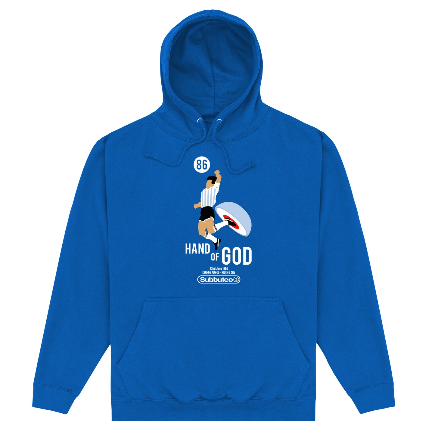 Subbuteo Hand Of God Royal Blue Hoodie