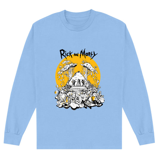 Rick and Morty Sunset Long Sleeve T-Shirt - Light Blue