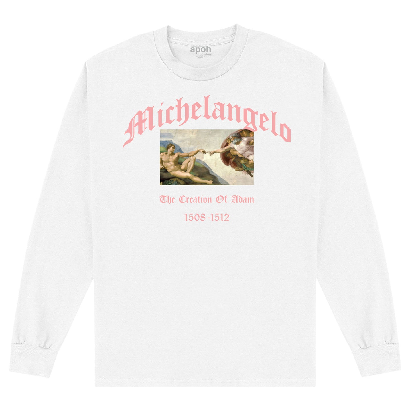 apoh Michelangelo The Creation Of Adam Long Sleeve T-Shirt