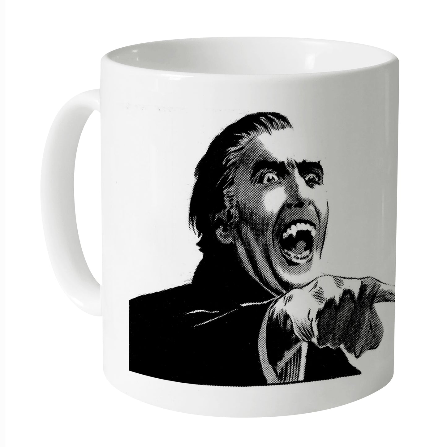 Horror Line Dracula Black and White Mug