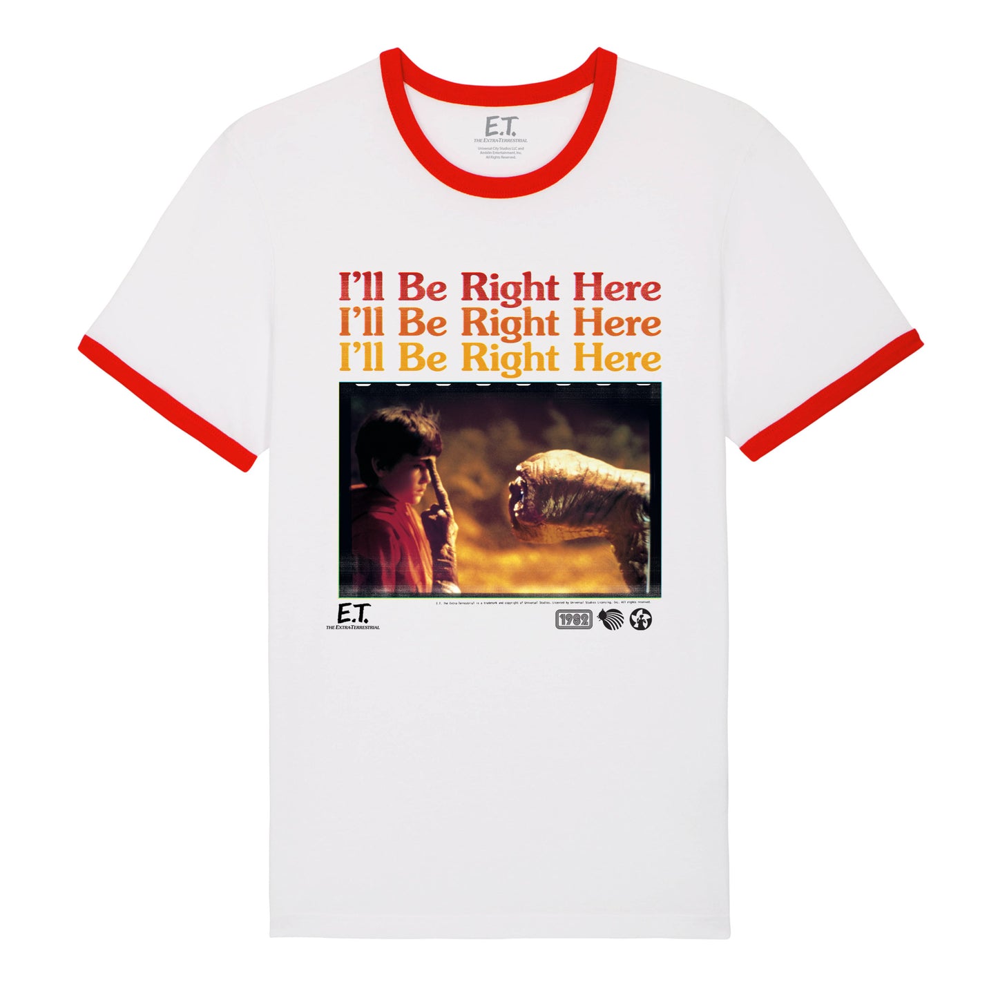 E.T. Right Here Ringer T-shirt