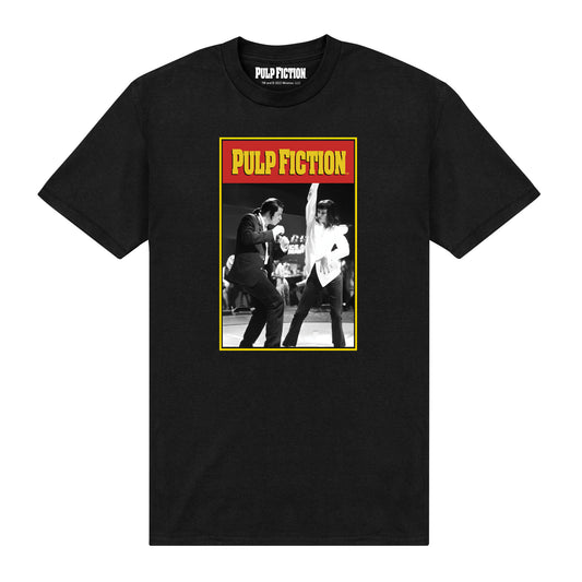 Pulp Fiction Dance Portrait Black T-Shirt