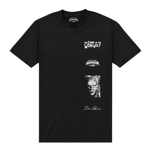 Horror Line Curse Of The Werewolf Multi Graphic Black T-Shirt