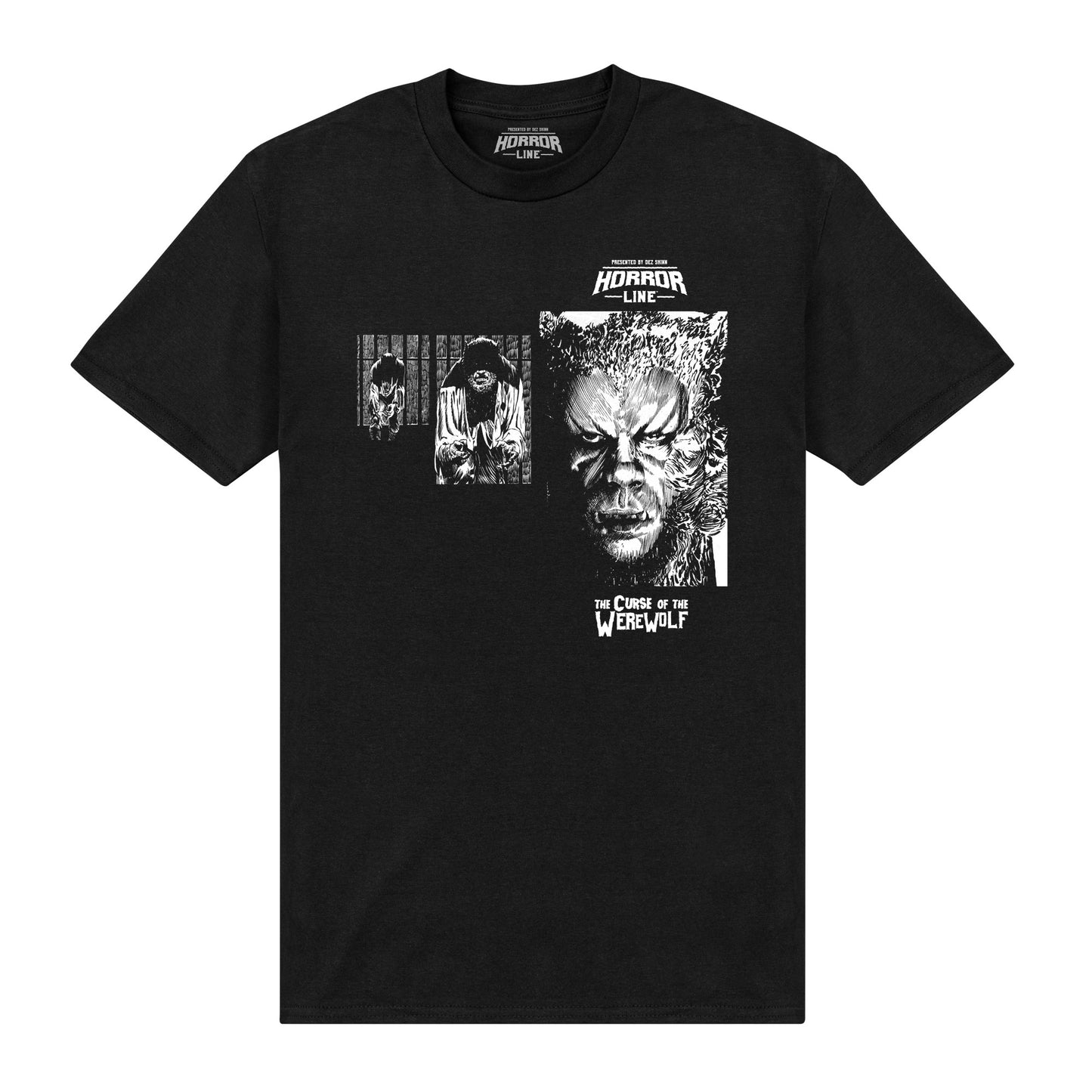 Horror Line Werewolf Curse Black T-Shirt