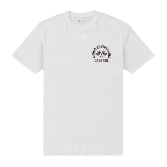 Castrol Mono Pocket Print White T-Shirt