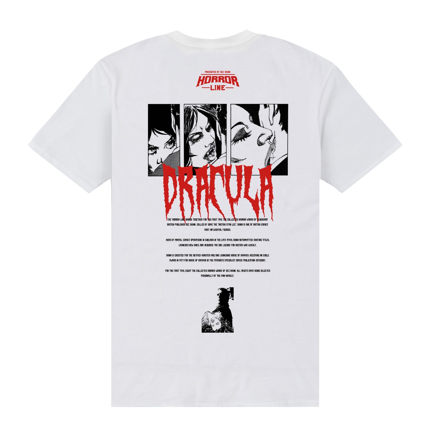 Horror Line Dracula Bites White T-Shirt
