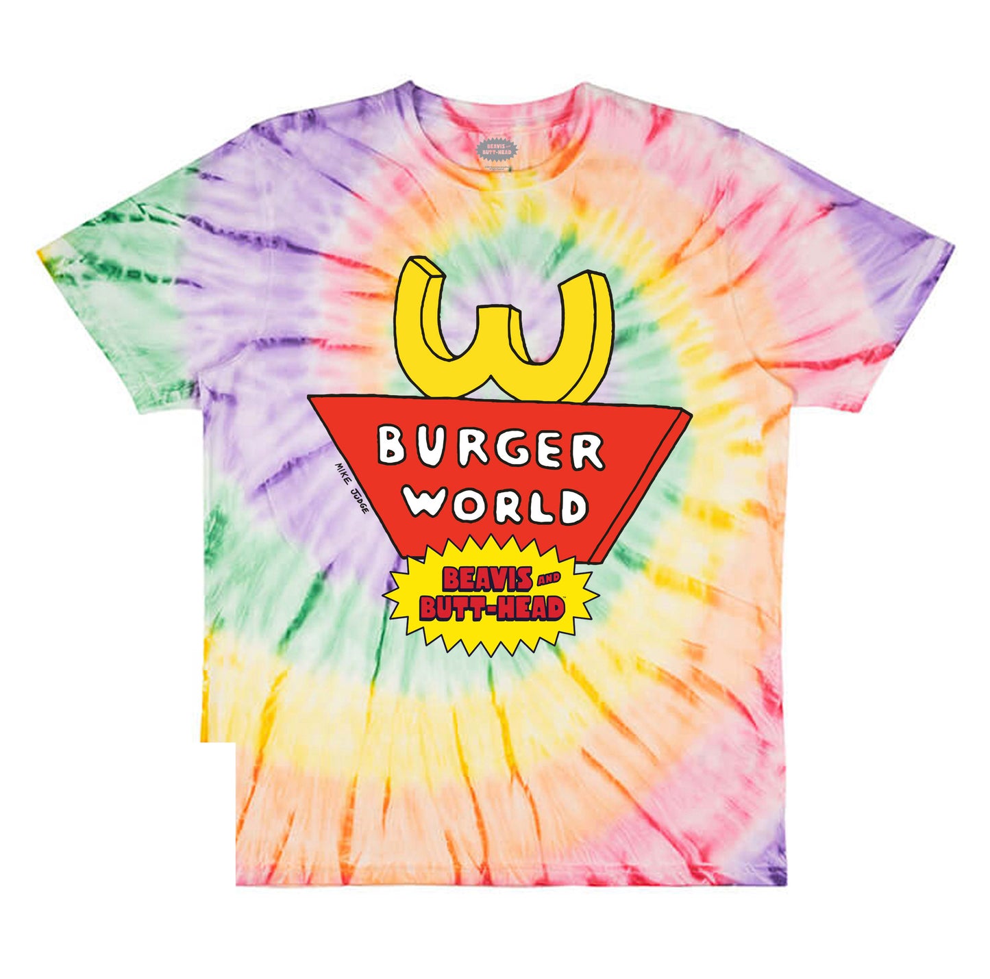 Beavis and Butthead Burger World Icon Tie Dye Shirt