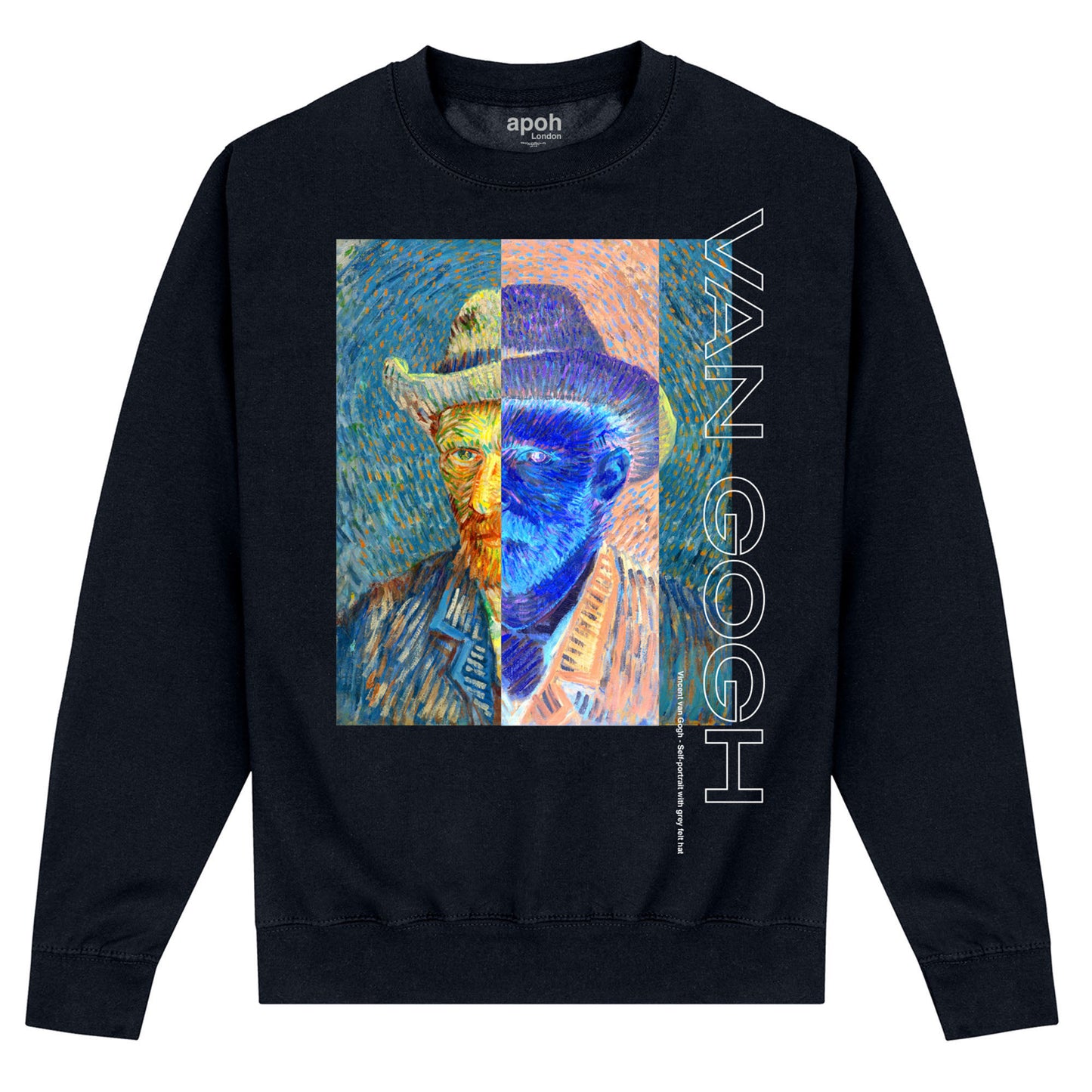 apoh Van Gogh Grey Felt Hat Sweatshirt