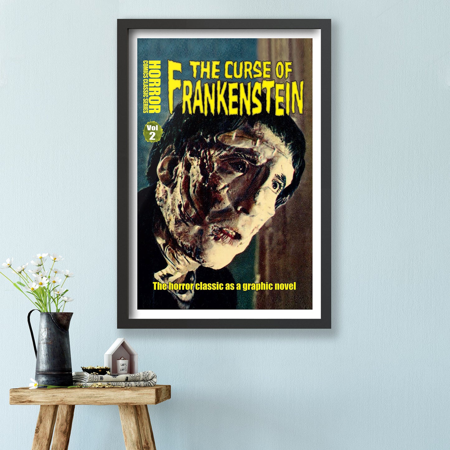 Horror Line The Curse of Frankenstein Framed Print